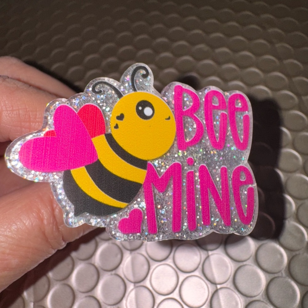 Bee Mine Glitter Car Vent Clip
